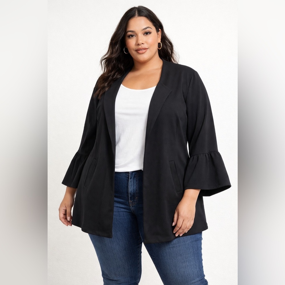 Lane‎ Bryant black open front jacket/cardigan Size 18/20